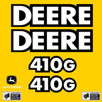 Fits 410G (Pre 2004) John Deere Backhoe Loader Replacement Decals - Dun Decals