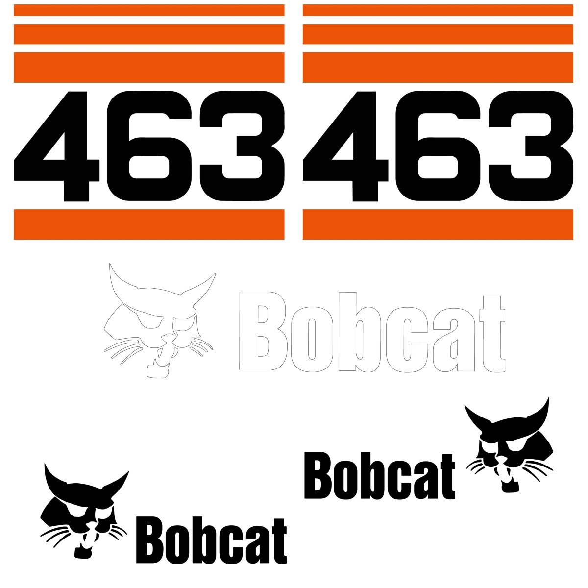 Fits 463 Bobcat Skid Steer Replacement Decals