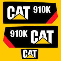 Fits 910K Caterpillar Compact Wheel Loader Replacement Decals - Dun Decals