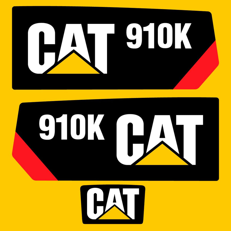 Fits 910K Caterpillar Compact Wheel Loader Replacement Decals - Dun Decals