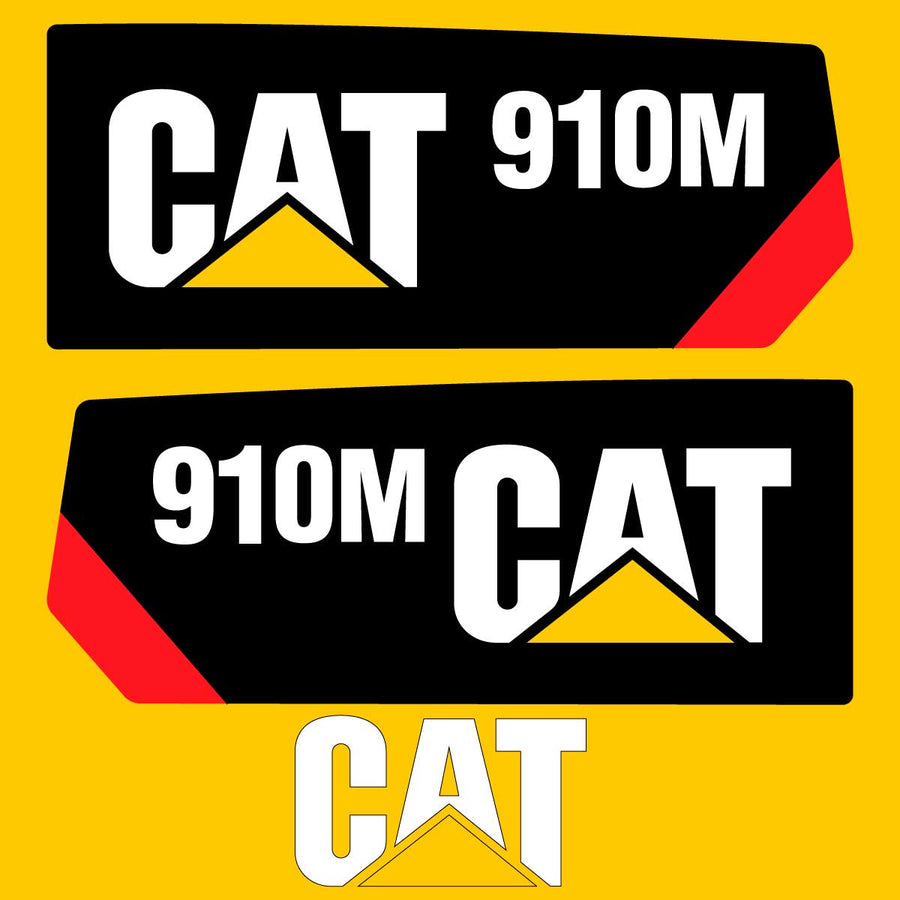 Fits 910M Caterpillar Compact Wheel Loader Replacement Decals - Dun Decals