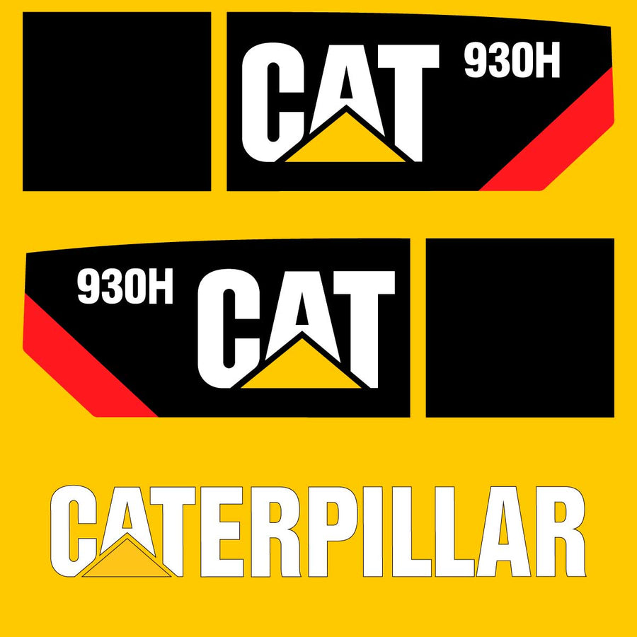 Fits 930H Caterpillar Wheel Loader Replacement Decals - Dun Decals