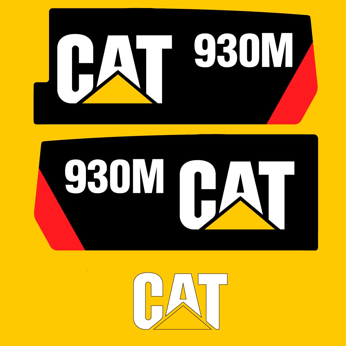 Fits 930M Caterpillar Wheel Loader Replacement Decals - Dun Decals
