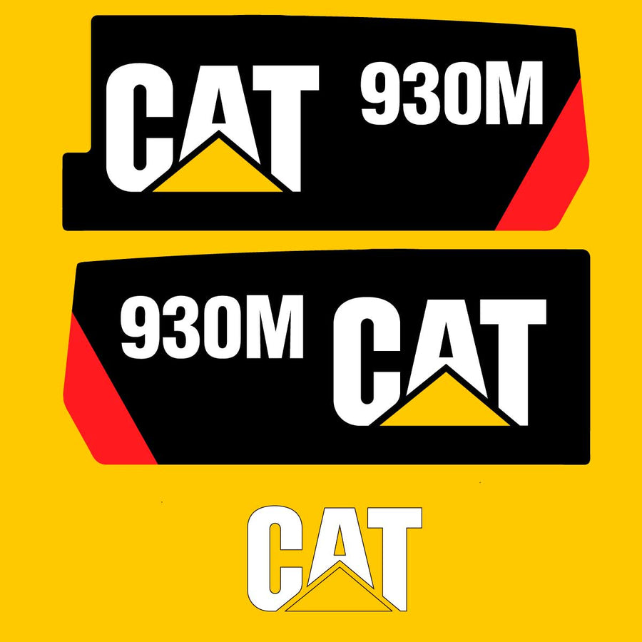 Fits 930M Caterpillar Wheel Loader Replacement Decals - Dun Decals