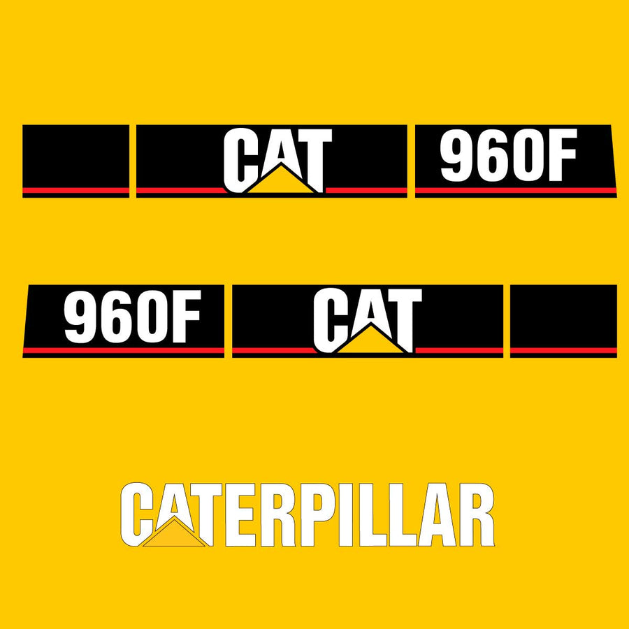 Fits 960F Caterpillar Wheel Loader Replacement Decals - Dun Decals