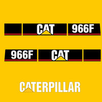 Fits 966F Caterpillar Wheel Loader Replacement Decals - Dun Decals