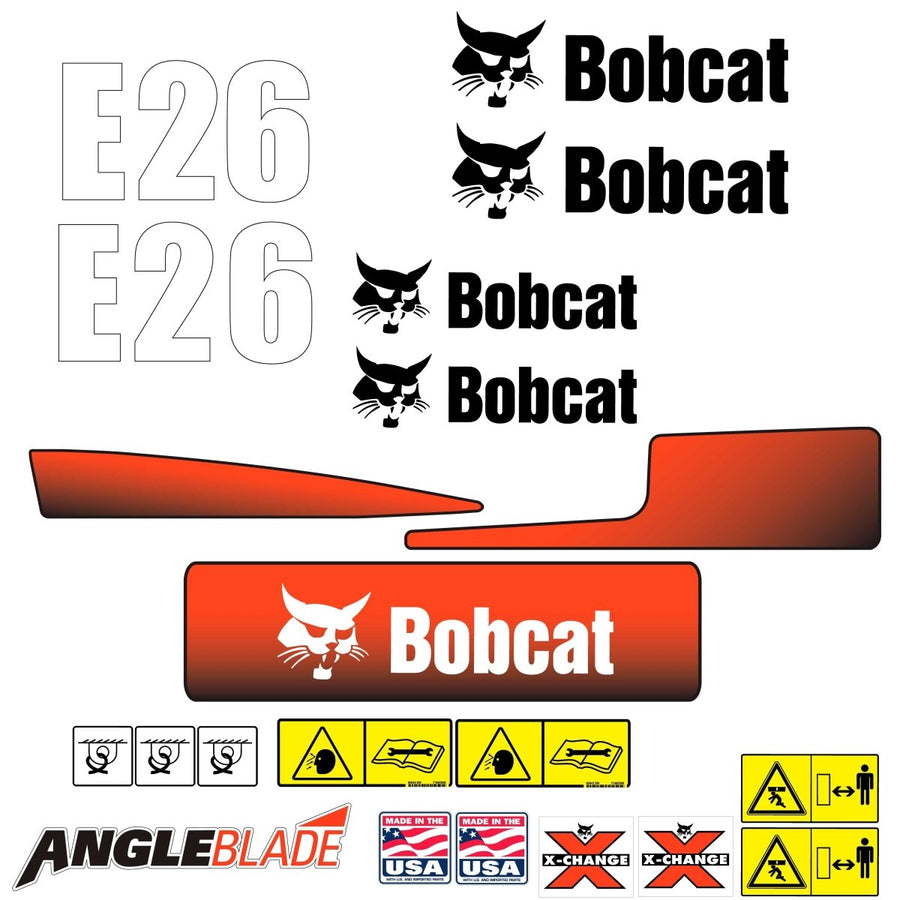 Fits E26 Bobcat Excavator Replacement Decals