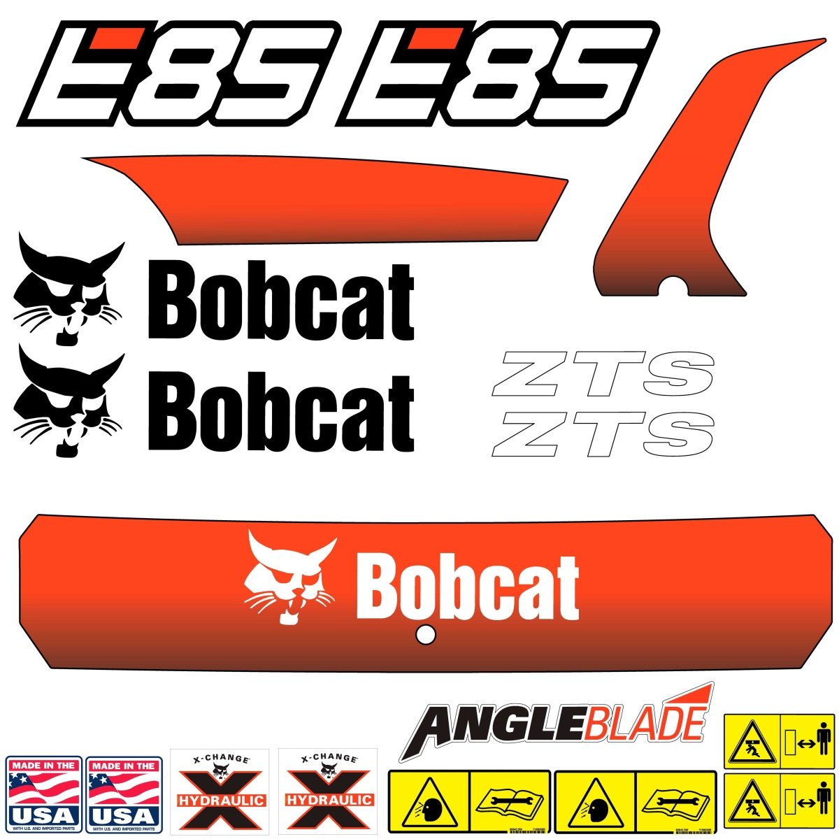 Fits E85 Bobcat Excavator Replacement Decals