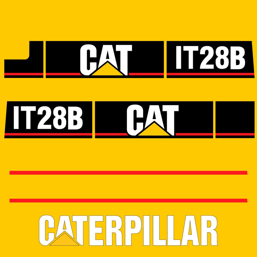 Fits IT28B Caterpillar Wheel Loader Replacement Decals - Dun Decals