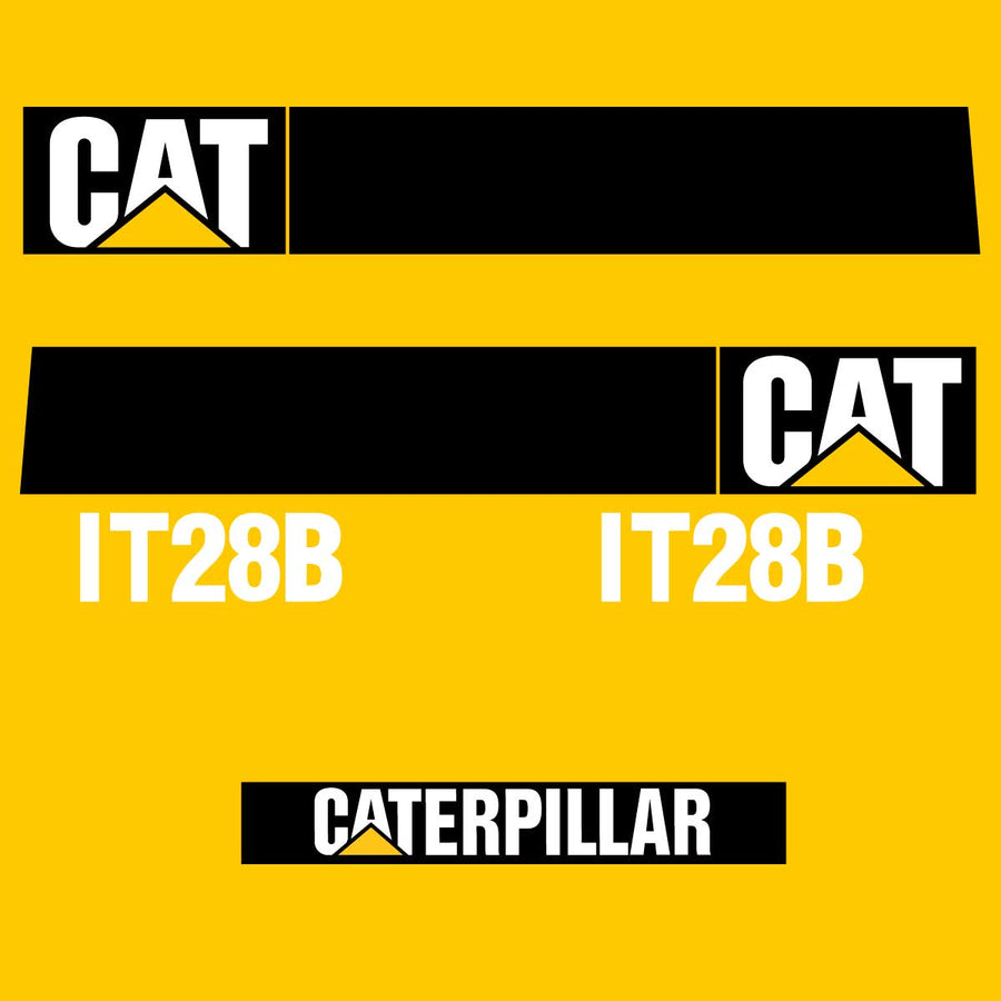 Fits IT28B Caterpillar Wheel Loader Replacement Decals - Dun Decals