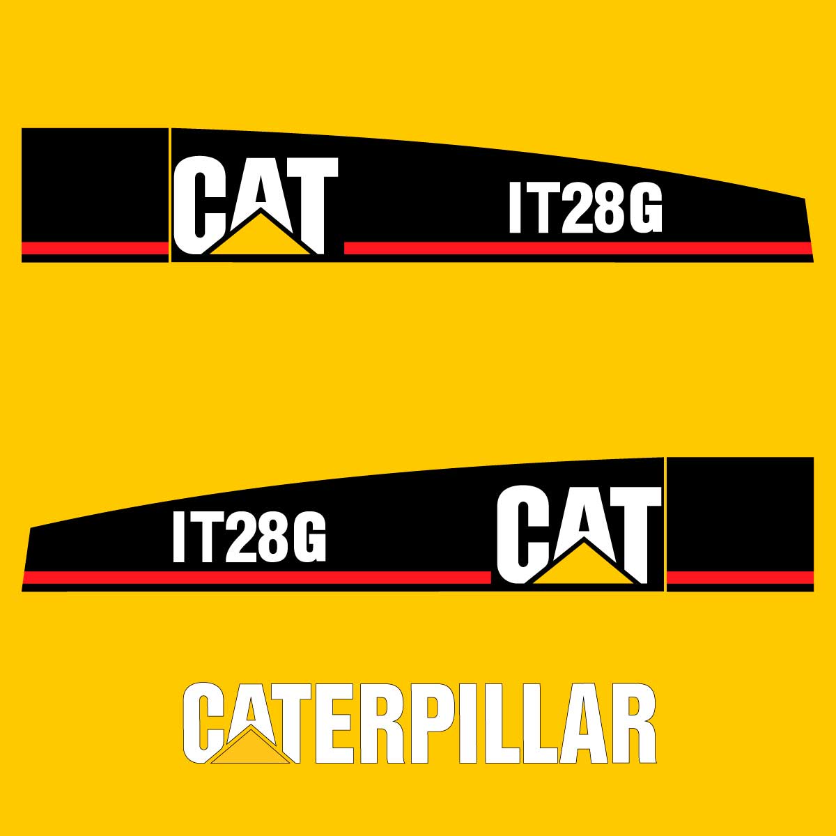 Fits IT28G Caterpillar Wheel Loader Replacement Decals - Dun Decals