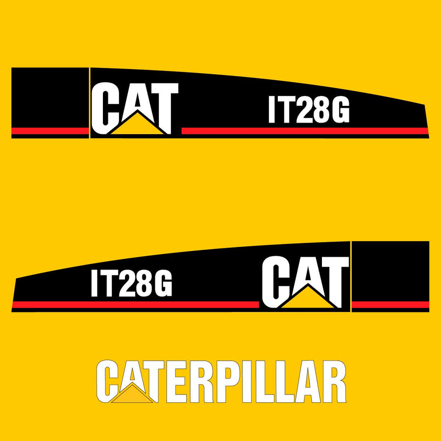 Fits IT28G Caterpillar Wheel Loader Replacement Decals - Dun Decals