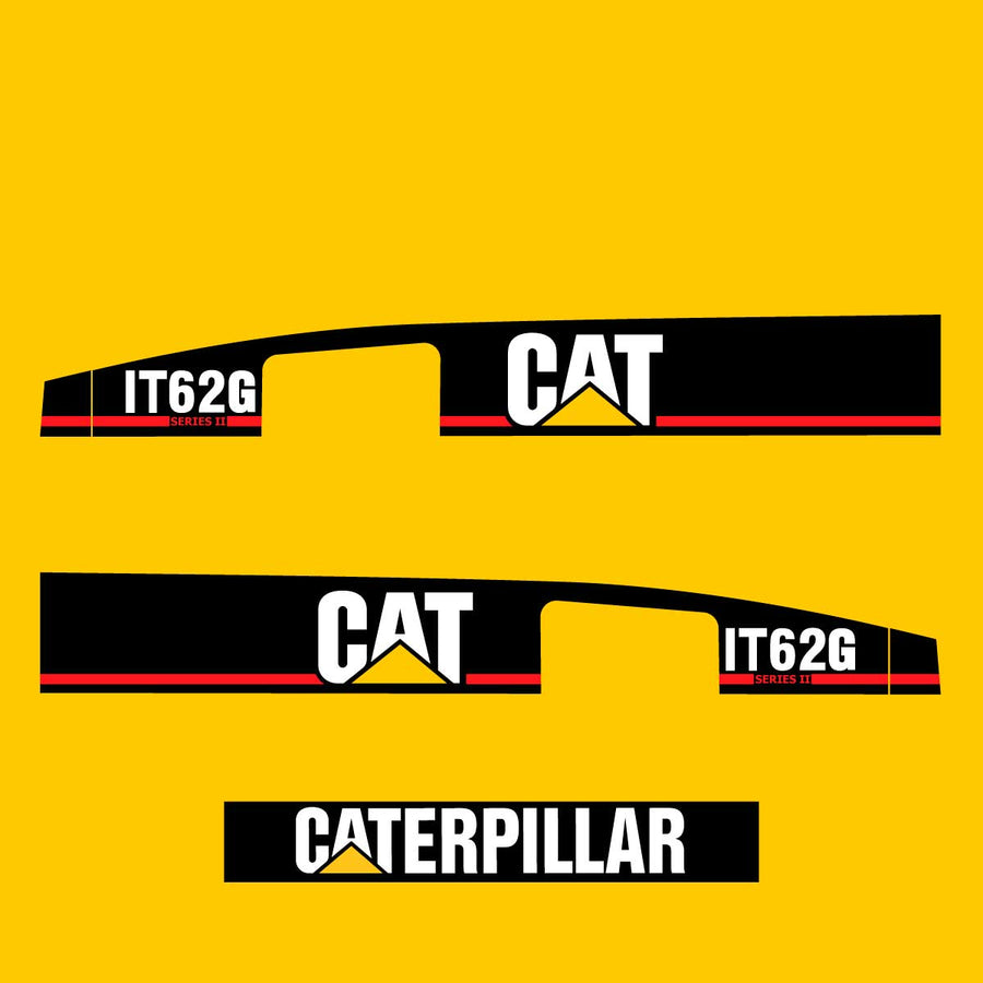 Fits IT62G (Series 2) Caterpillar Wheel Loader Replacement Decals - Dun Decals