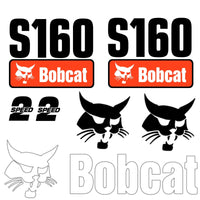Fits S160 Bobcat Skid Steer Replacement Decals - Dun Decals