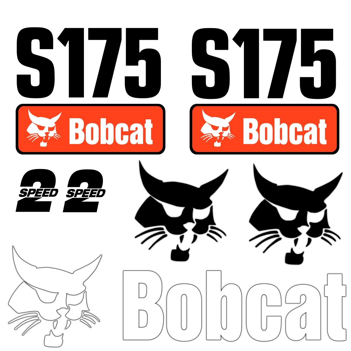 Fits S175 Bobcat Skid Steer Replacement Decals - Dun Decals