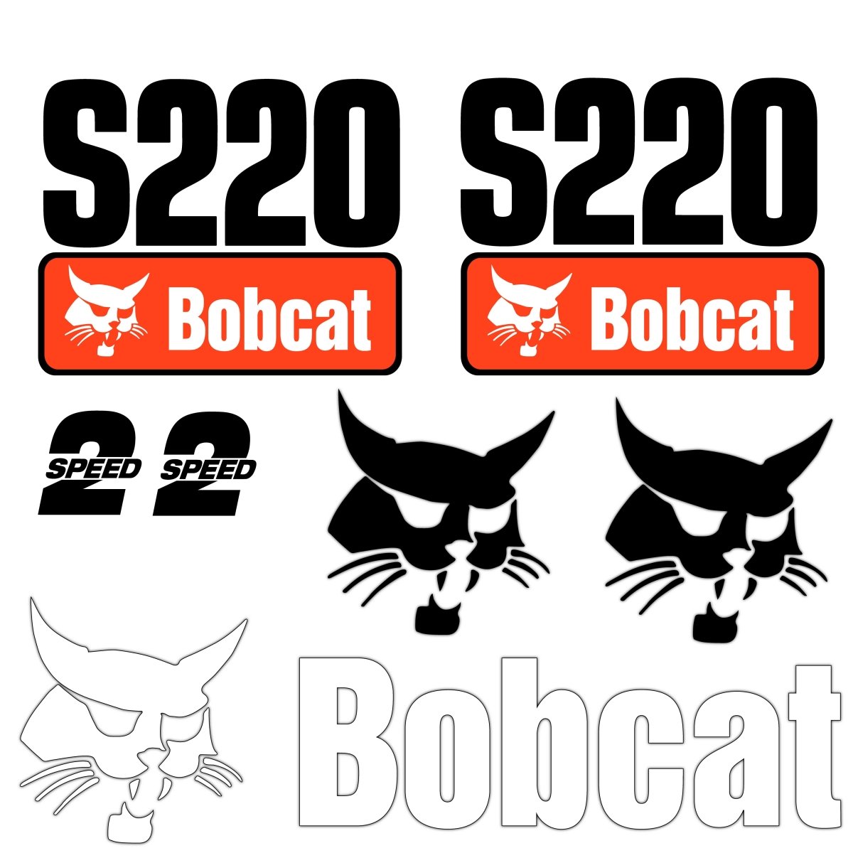 Fits S220 Bobcat Replacement Decal Sticker - Outdoor Durable Laminate