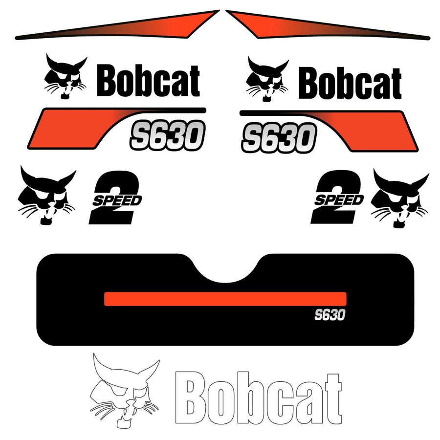 Fits S630 Bobcat Skid Steer Replacement Decals