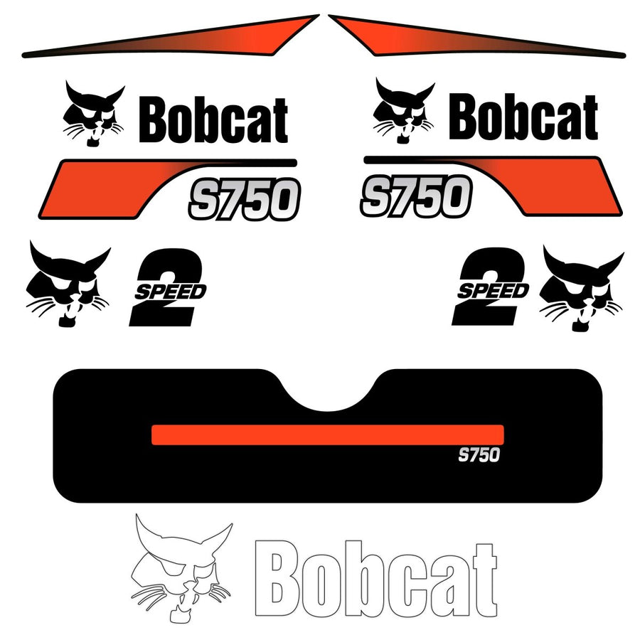 Fits S750 Bobcat Skid Steer Replacement Decals