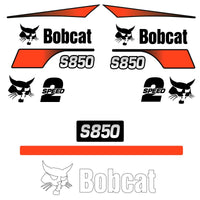Fits S850 (Alt Rear) Bobcat Skid Steer Replacement Decals