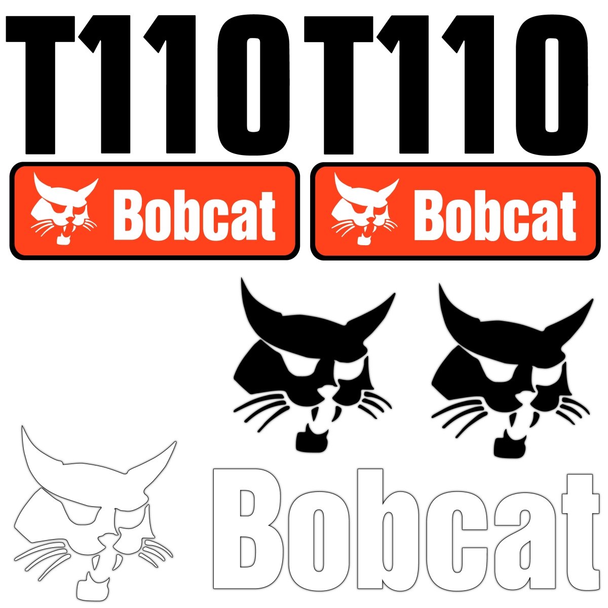 Fits T110 Bobcat Replacement Decal Sticker - Outdoor Durable Laminate