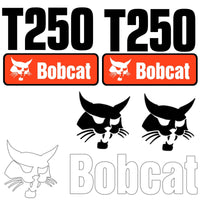 Fits T250 Bobcat Replacement Decal Sticker - Outdoor Durable Laminate