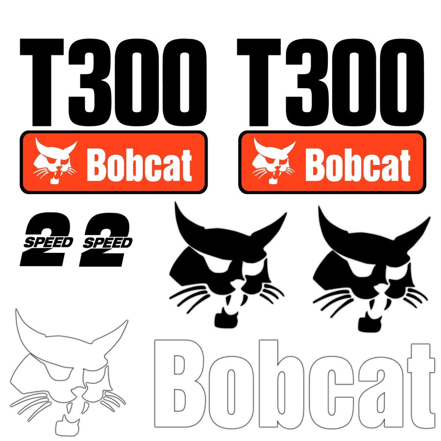 Fits T300 Bobcat Skid Steer Replacement Decals