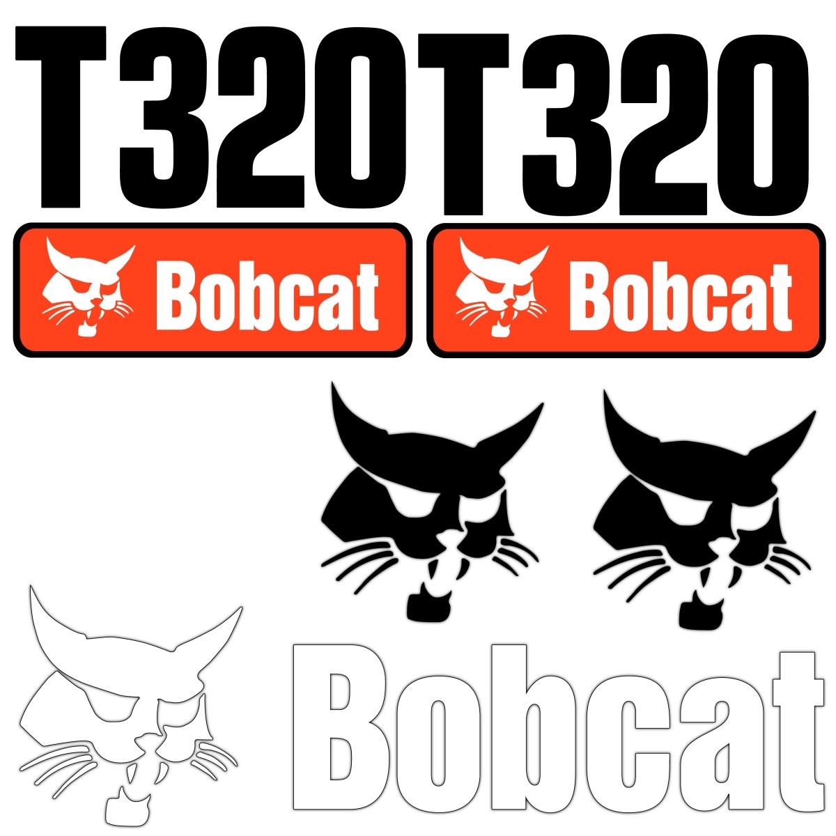 Fits T320 Bobcat Skid Steer Replacement Decals