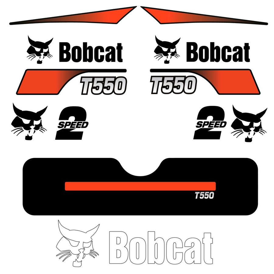 Fits T550 Bobcat Skid Steer Replacement Decals