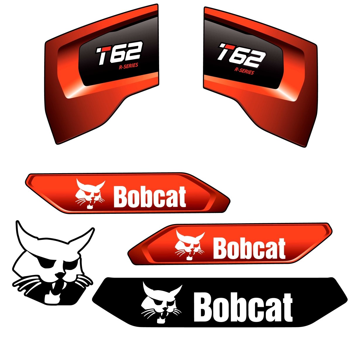 Fits T62 Bobcat Replacement Decal Sticker - Outdoor Durable Laminate