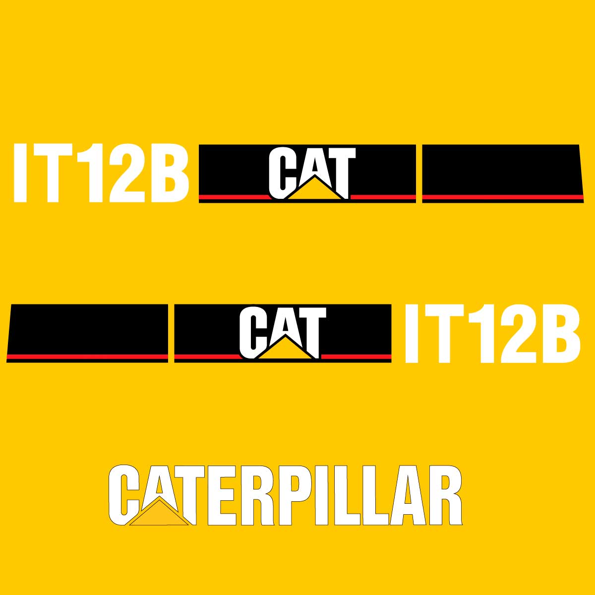 Fits IT12B Caterpillar Wheel Loader Replacement Decals