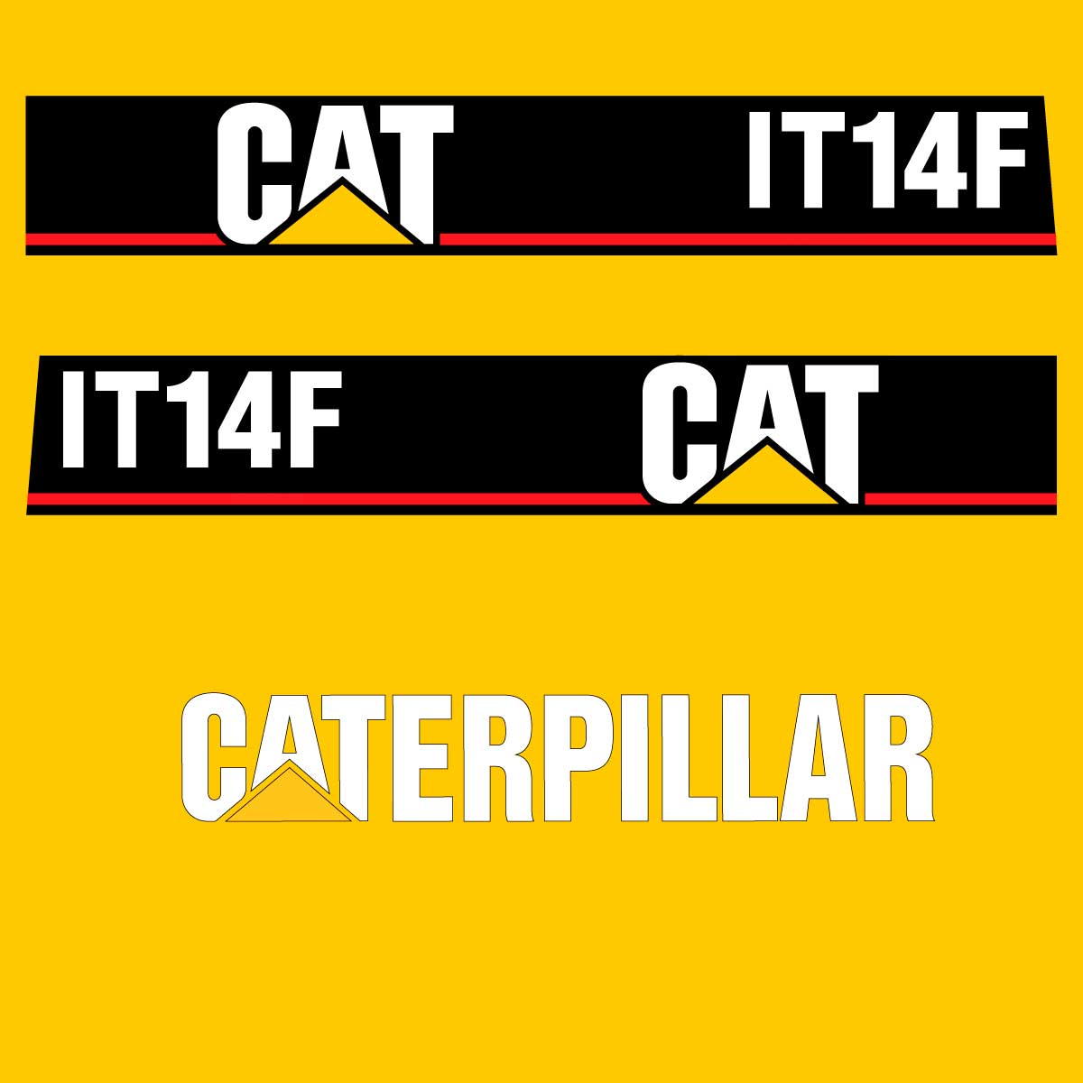 Fits IT14F Caterpillar Wheel Loader Replacement Decals