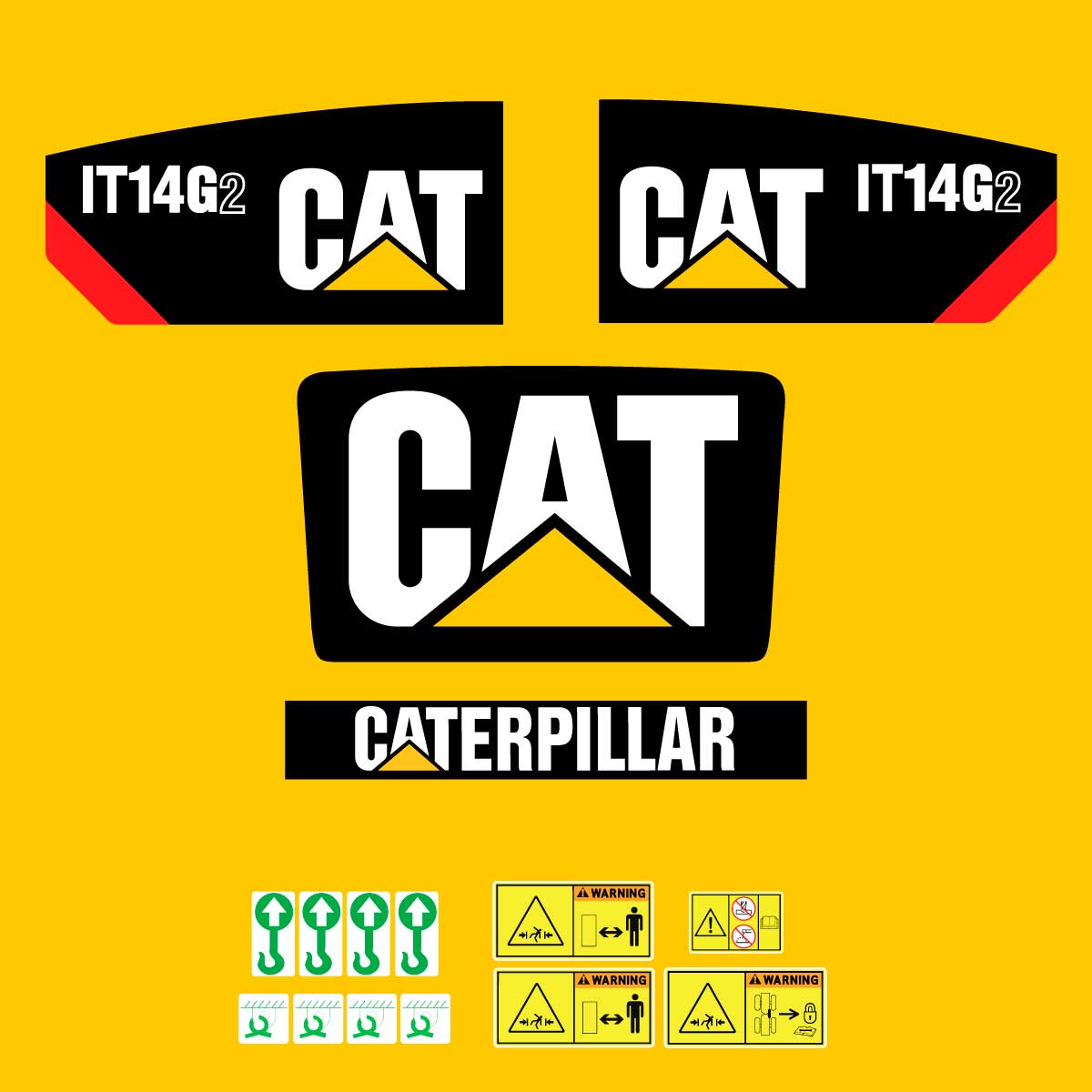 Fits IT14G2 Caterpillar Wheel Loader Replacement Decals