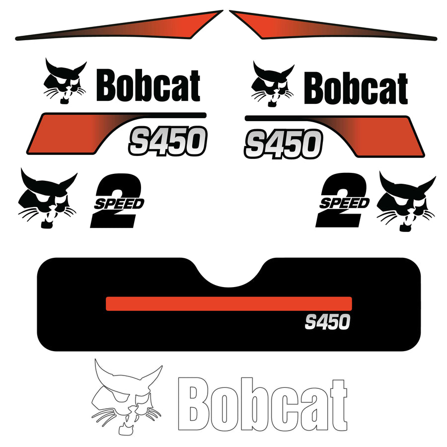 Fits S450 Bobcat Skid Steer Replacement Decals