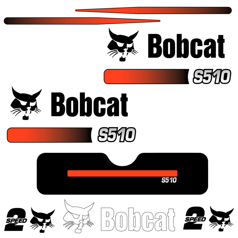 Fits S510 Bobcat Skid Steer Replacement Decals