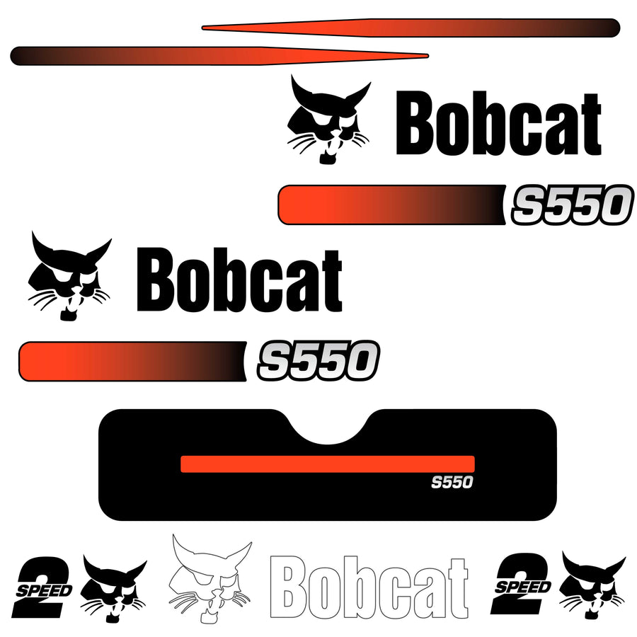 Fits S550 Bobcat Skid Steer Replacement Decals