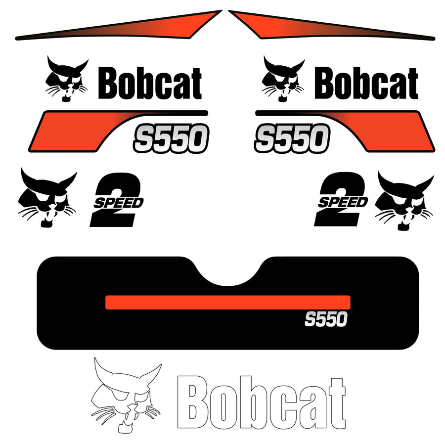 Fits S550 Bobcat Skid Steer Replacement Decals