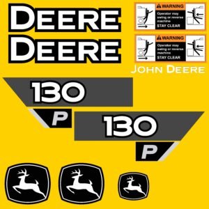 130-P Fits 130 P-Tier John Deere Excavator Replacement Decals