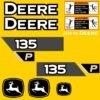 Fits 135 P-Tier John Deere Excavator Replacement Decals