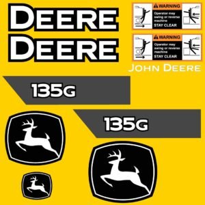 135G-NEWER Fits 135G (Newer) John Deere Excavator Replacement Decals