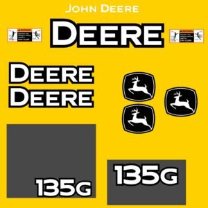 135g Fits 135G John Deere Excavator Replacement Decals