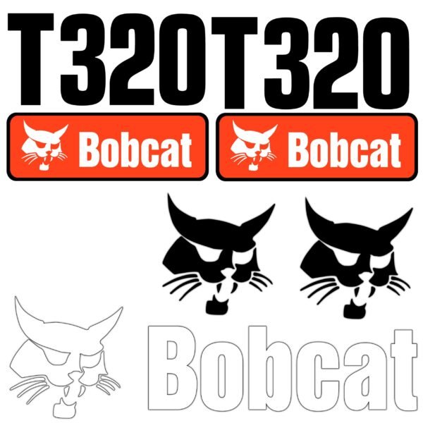 Fits T320 Bobcat Skid Steer Replacement Decals