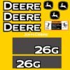 26G Fits 26G John Deere Excavator Replacement Decals