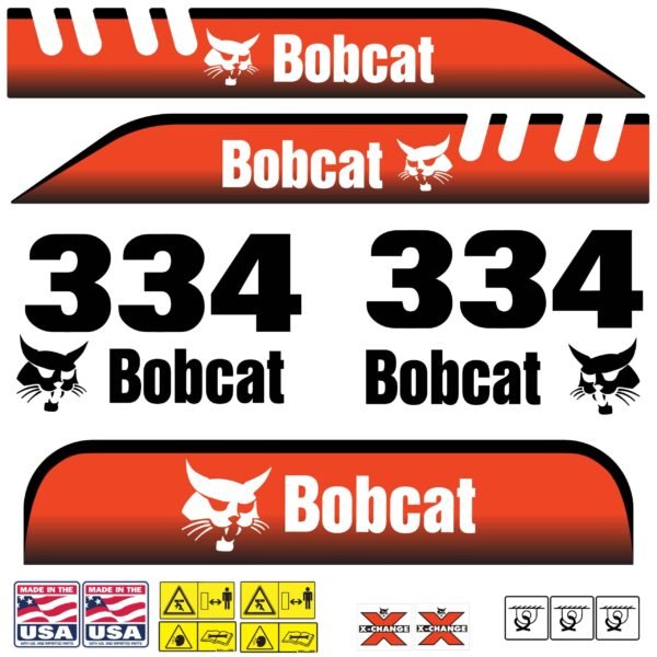 Fits 334 Bobcat Excavator Replacement Decals
