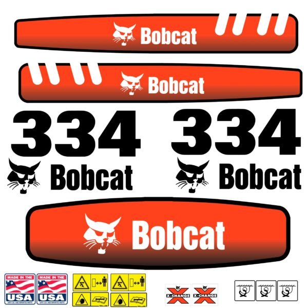 Fits 334 Bobcat Excavator Replacement Decals
