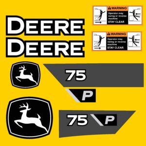 Fits 75 P-Tier John Deere Excavator Replacement Decals