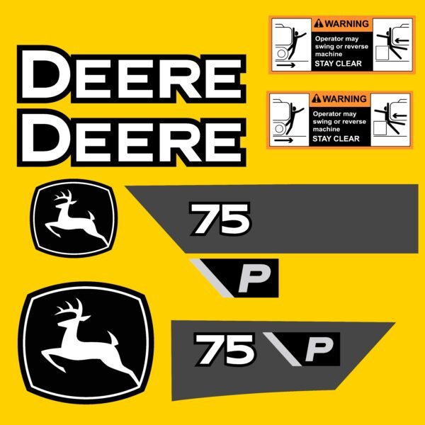 75-P Fits 75 P-Tier John Deere Excavator Replacement Decals