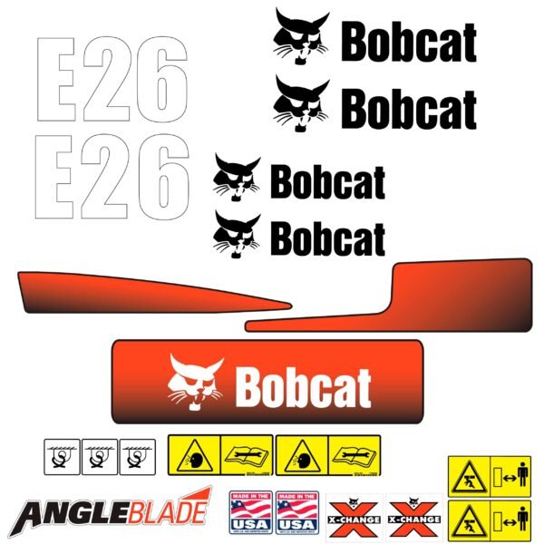 Fits E26 Bobcat Excavator Replacement Decals