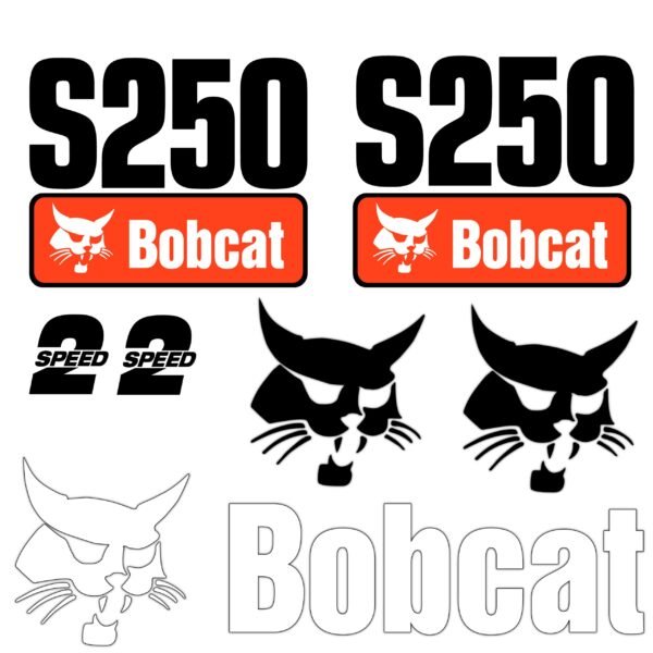 Fits S250 Bobcat Skid Steer Replacement Decals