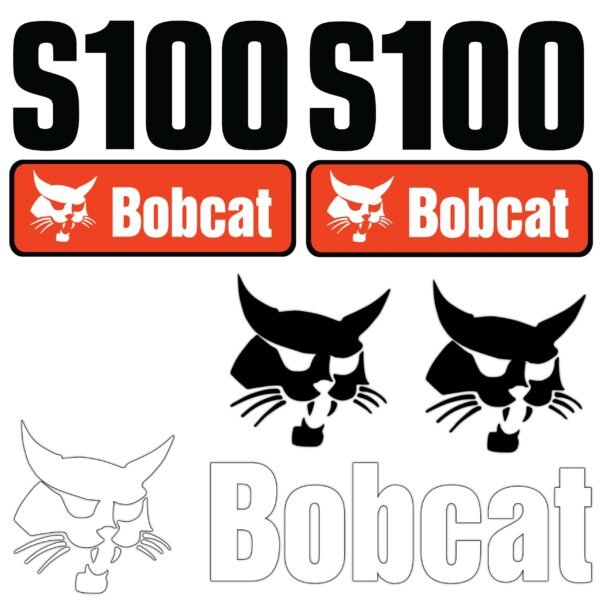 Fits S100 Bobcat Skid Steer Replacement Decals