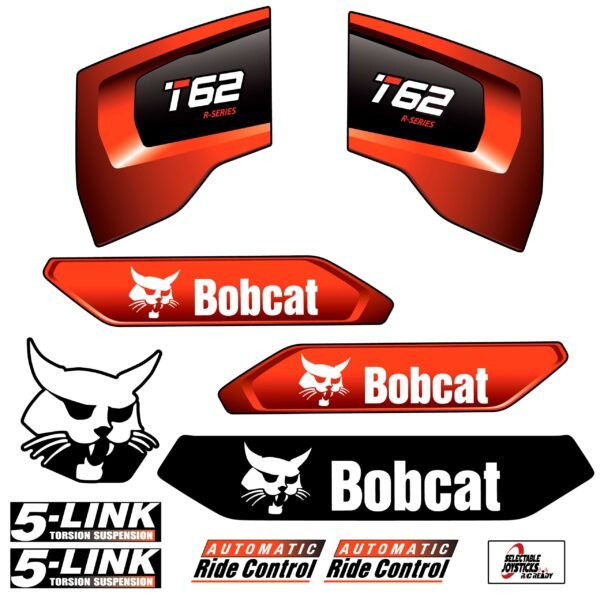 Fits T62 Bobcat Skid Steer Replacement Decals